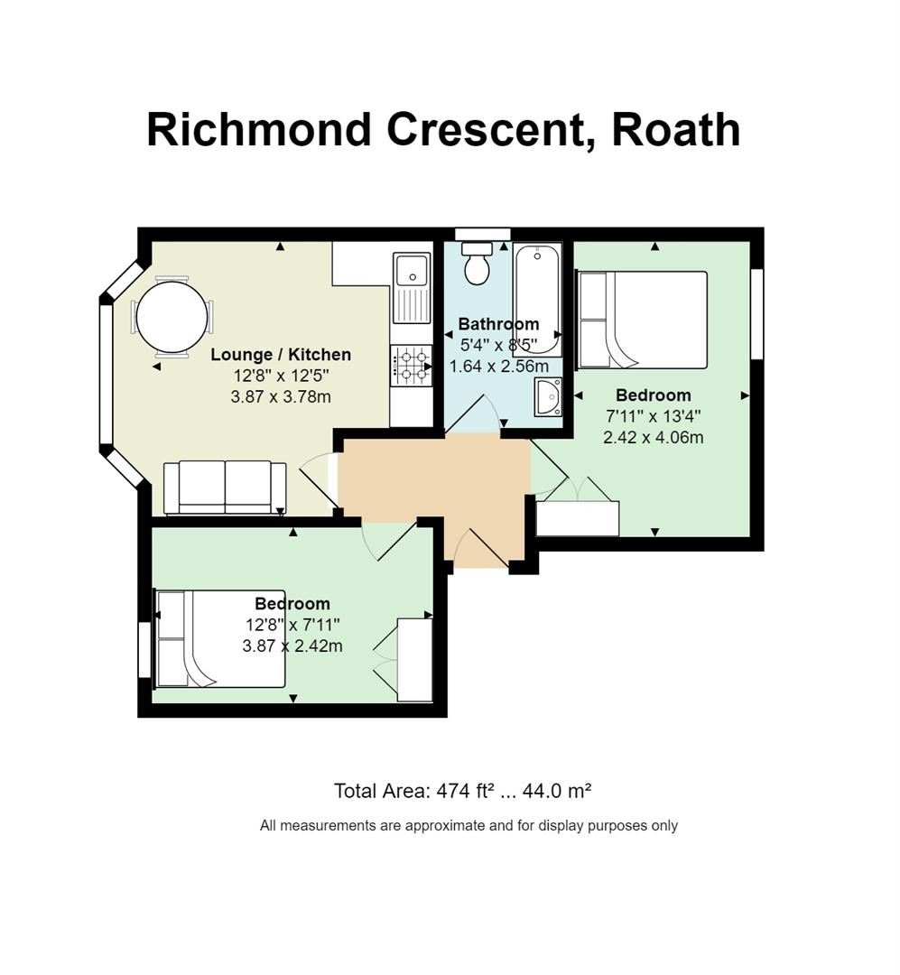 Floorplan for Richmond Crescent, Roath